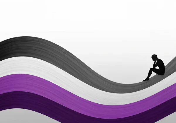 Simbolo che rappresenta l'asessualità e la quieta autoaccettazione