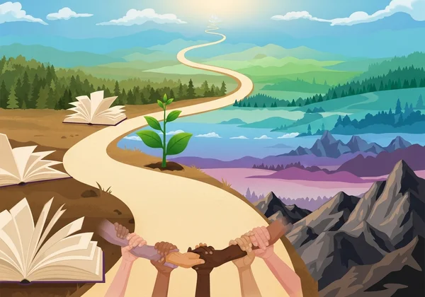 Path showing growth, relationships, and new experiences.