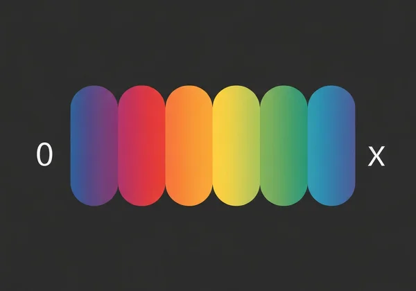 Abstract visual of the Kinsey Scale spectrum.