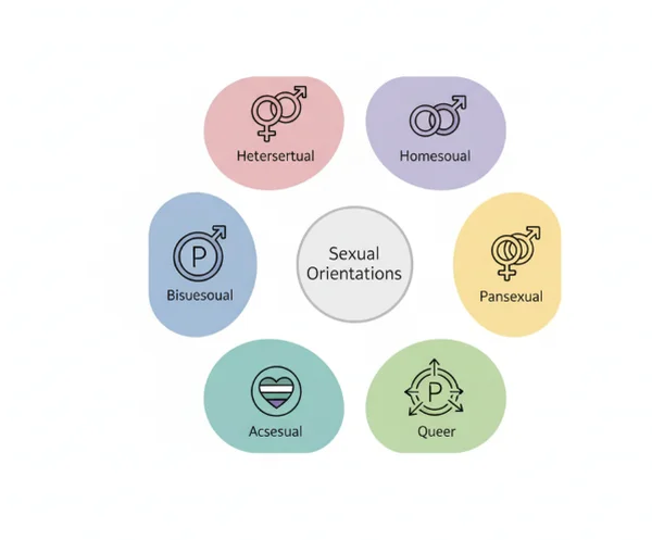 Different types of sexual orientations illustrated