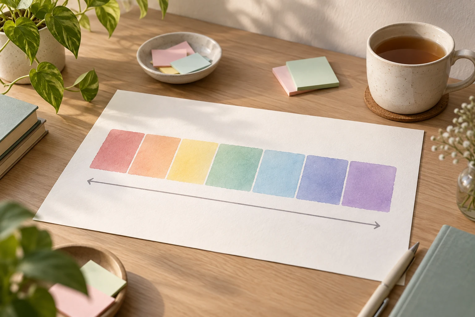 Spectrum map on a desk